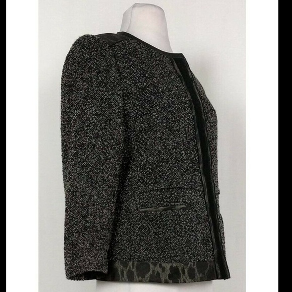 Elie Tahari mixed media jacket - Picture 3 of 14